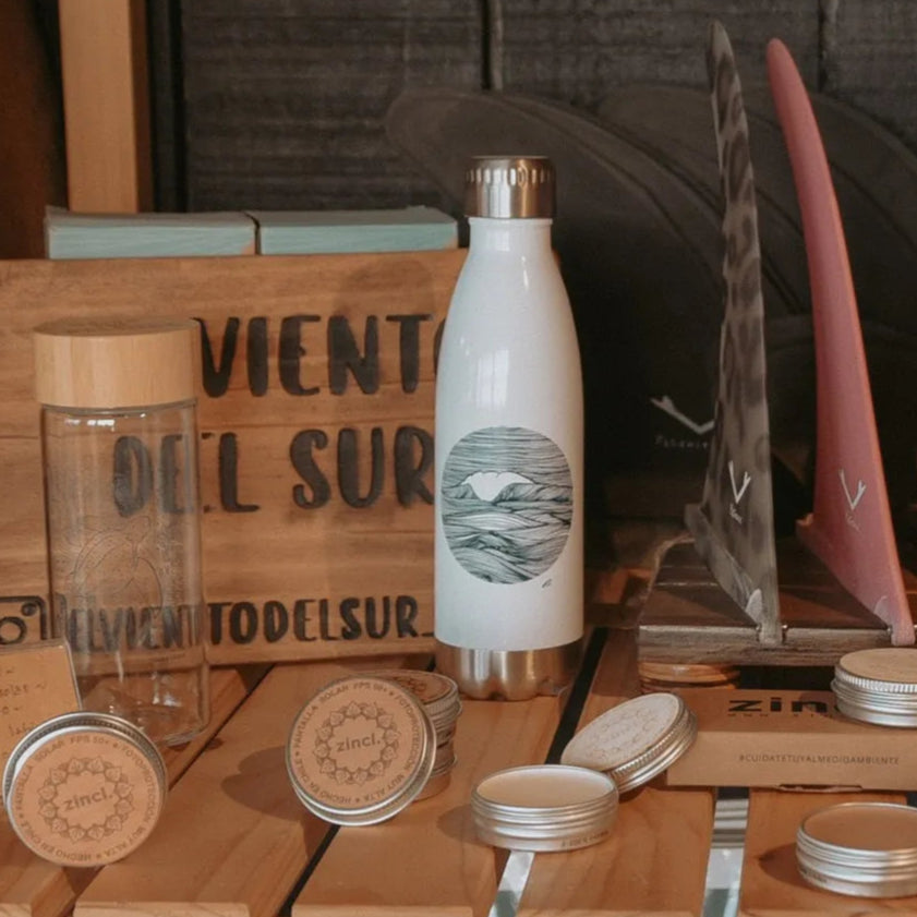 Botella Termo con Diseño de Ola