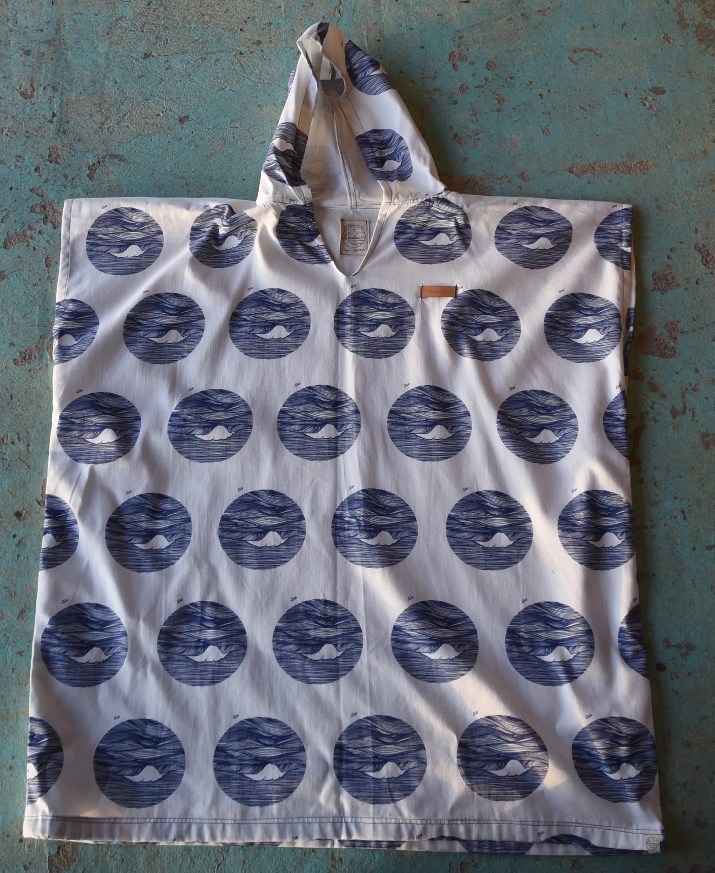 Poncho de Surf Olas 100% algodón