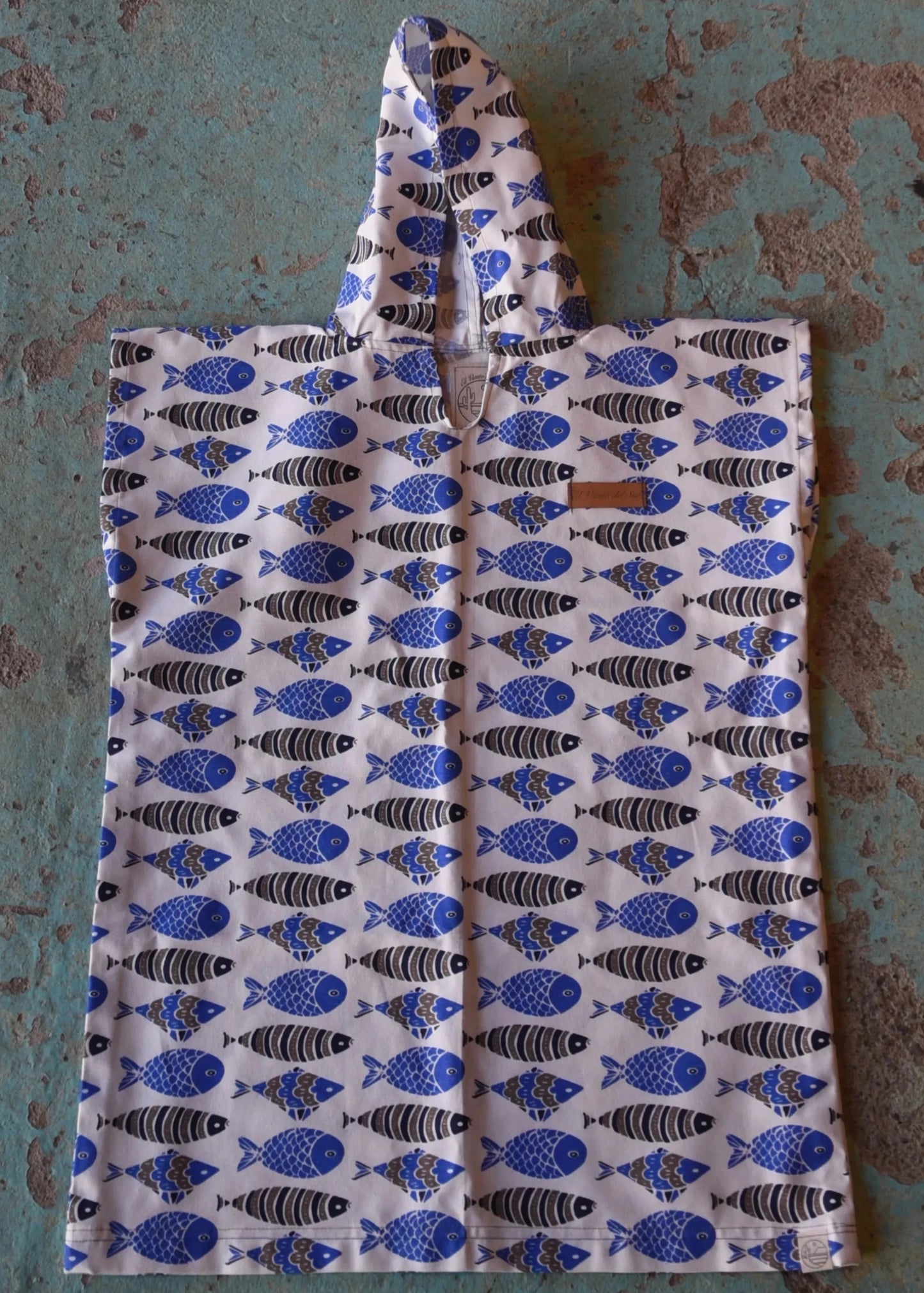Poncho de Surf Kid Peces 100% algodón