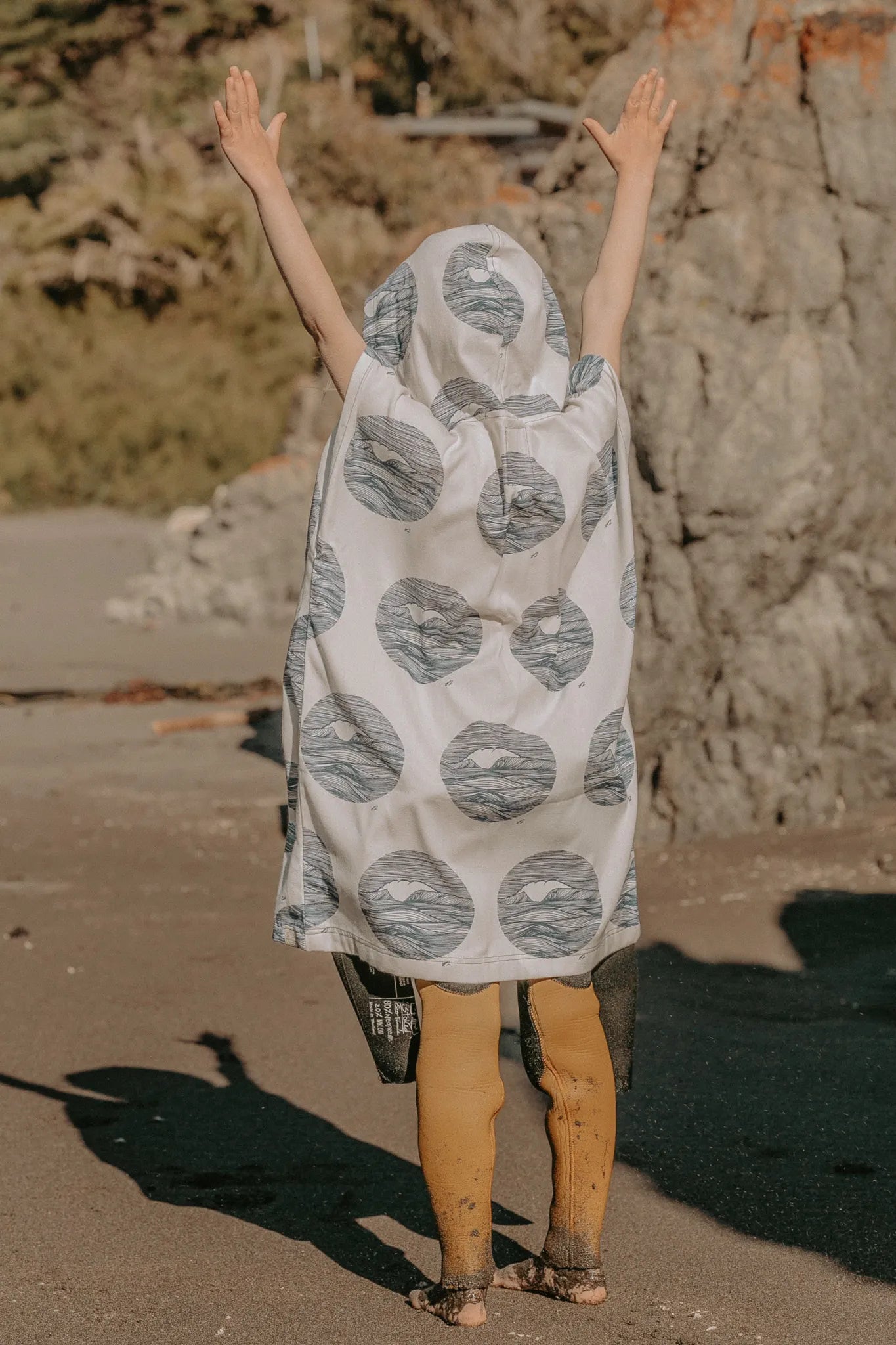 Poncho de Surf Kid Olas 100% algodón
