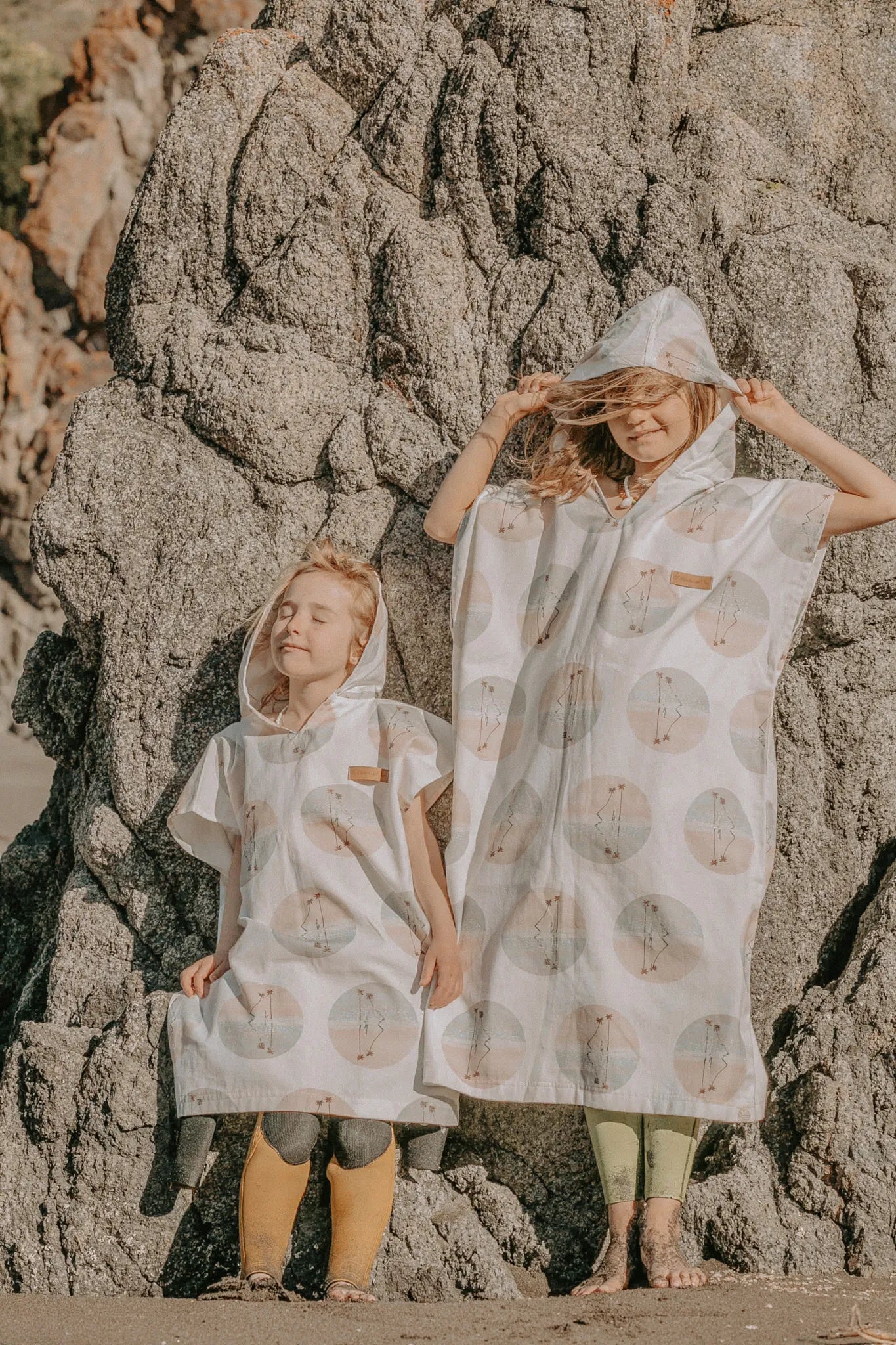 Poncho de Surf Kid Palmeras 100% algodón
