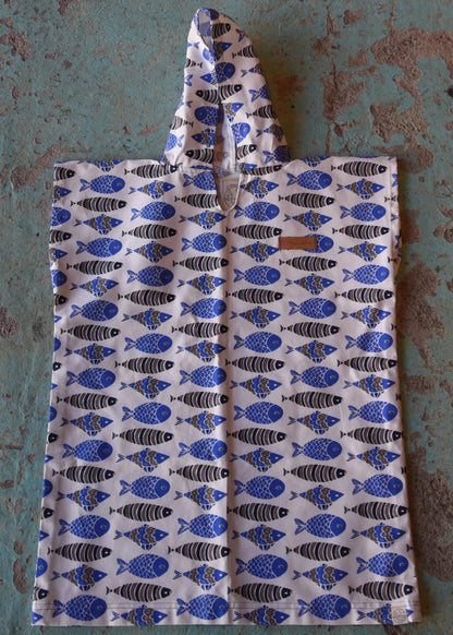 Poncho de Surf Kid Peces 100% algodón