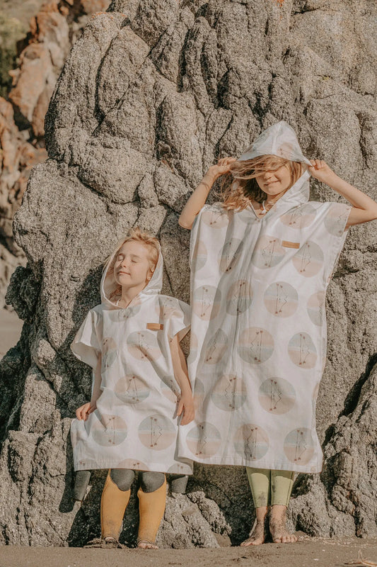Poncho de Surf Kid Palmeras 100% algodón