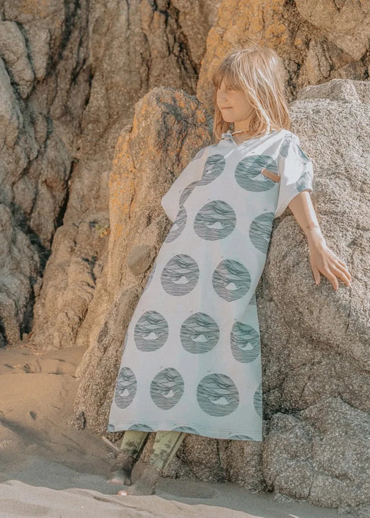 Poncho de Surf Kid Olas 100% algodón